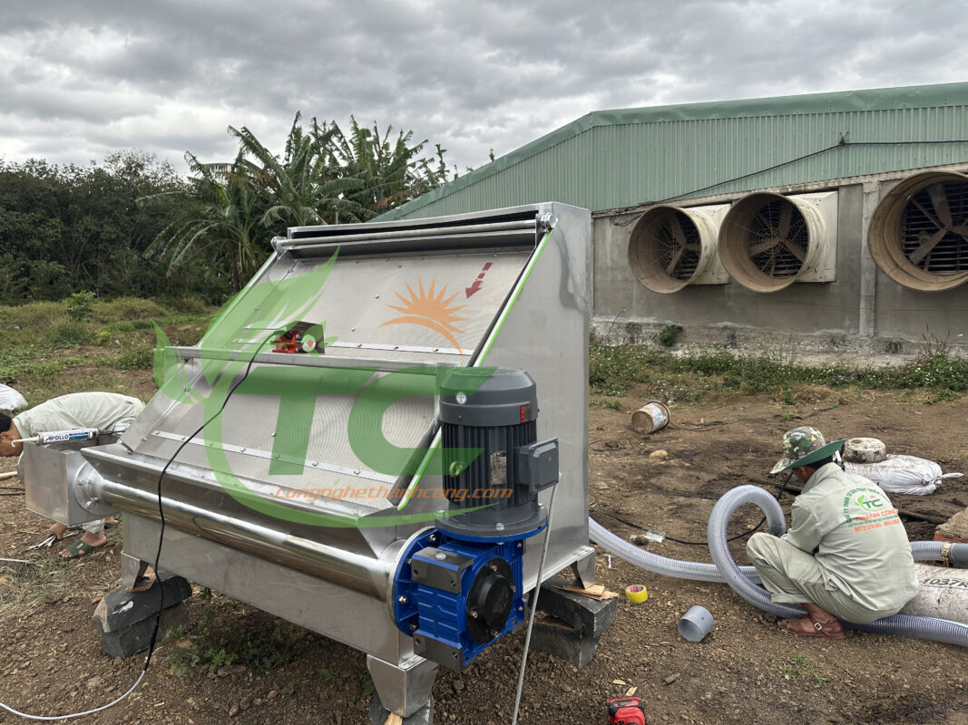 Máy tách ép phân TC1500S tăng hiệu quả xử lý chất thải