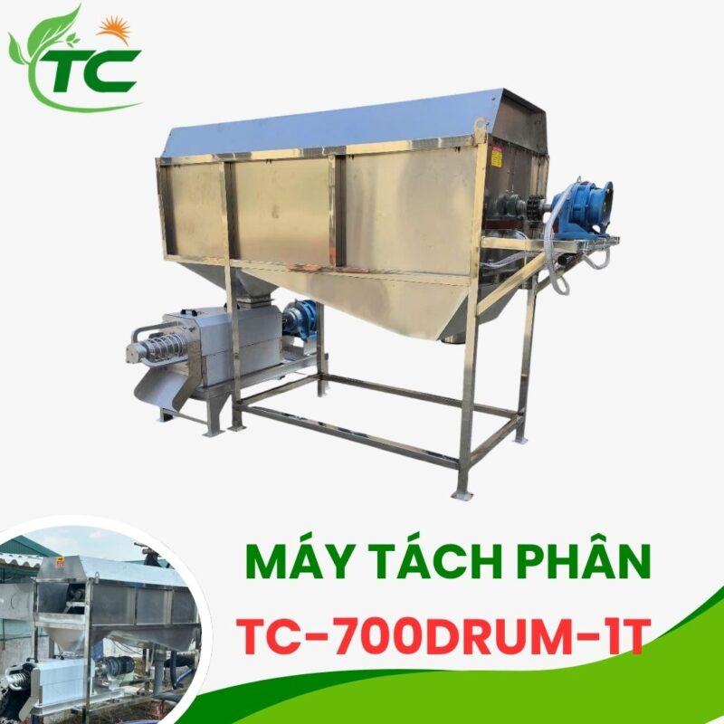 Máy tách ép phân TC700DRUM vận hành êm, bảo trì đơn giản
