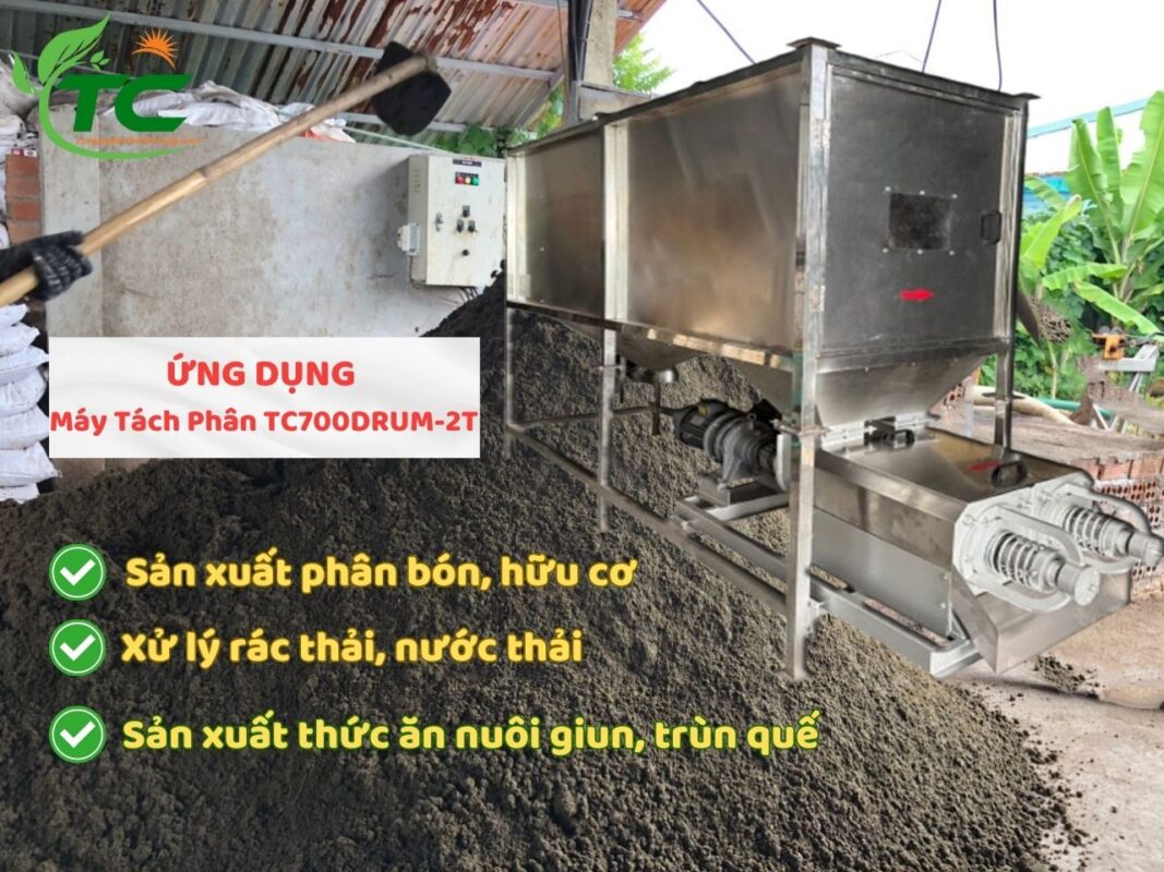 máy tách ép phân TC700DRUM - 2T